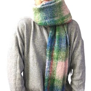 Anthropologie wrap scarf, pastel muliticolored